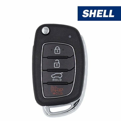 2015-2019 Hyundai Santa Fe / 4-Button Flip Key SHELL / TQ8-RKE-4F31 (Aftermarket)