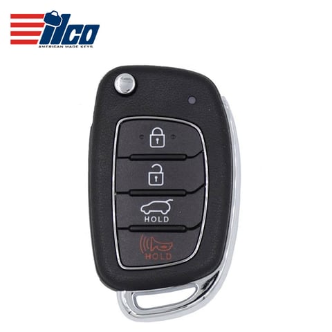 2015-2019 Hyundai Santa Fe / WITH CHIP / 4-Button Flip Key / TQ8-RKE-4F31 / PN: 95430-2W110 (FLIP-HYUN-4B4)