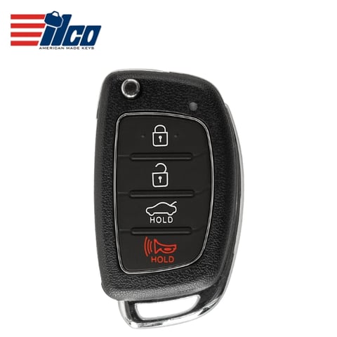 ILCO Look-Alike™ 2015-2017 Hyundai Sonata / 4-Button Remote Flip Key / PN: 95430-C1010 / FCC ID: TQ8-RKE-4F16 (FLIP-HYUN-4B5)