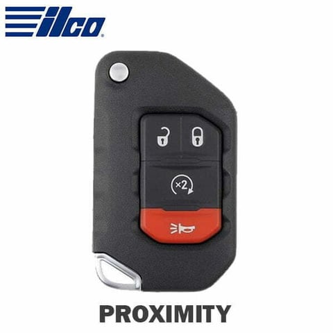 ILCO Look-Alike™ 2018-2026 Jeep Wrangler Gladiator / 4-Button Flip Key / PN: 68416784AA / FCC ID: OHT1130261 (FLIP-JEEP-4B1)