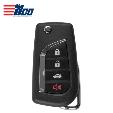 ILCO Look-Alike™ 2010-2011 Toyota Camry / 4-Button Flip Remote / PN: 89070-06650 / FCC ID: HYQ12BBY (FLIP-TOY-4B2)