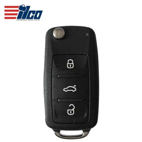 ILCO Look-Alike™ 2017-2021 Volkswagen / 4-Button Remote Flip Key / FCC ID: NBGFS93N (FLIP-VW-4B2)