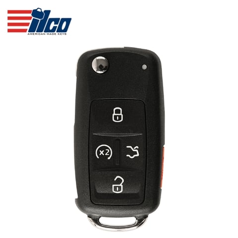 ILCO Look-Alike™ 2017-2022 Volkswagen Passat / 5-Button Flip Key Remote  / PN: 561837202J / FCC ID: NBGFS93N (FLIP-VW-5B1)