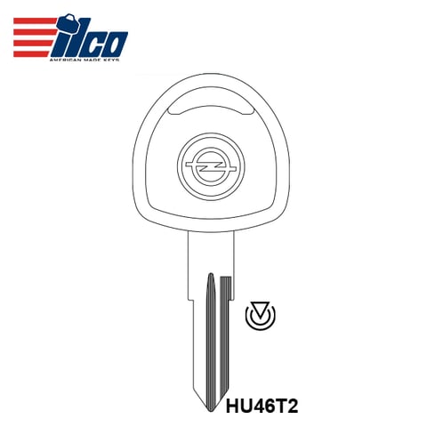 ILCO – HU46T2 GM Transponder Key