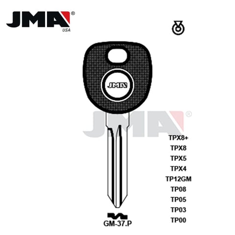 JMA – 2003-2007 Cadillac CTS / B112-PT Transponder Key / TP08GM-37.P