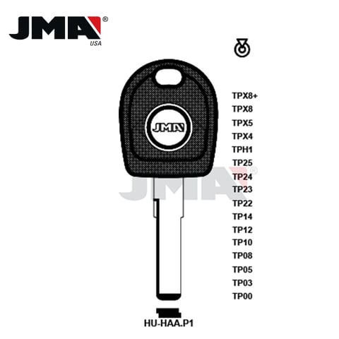 JMA – 2000-2006 VW / Audi / HU66T6 Transponder Key / TP08HU-HAA.P1
