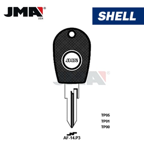 JMA – VAC102T5 CHIPLESS Transponder Key SHELL / AF-14.P3
