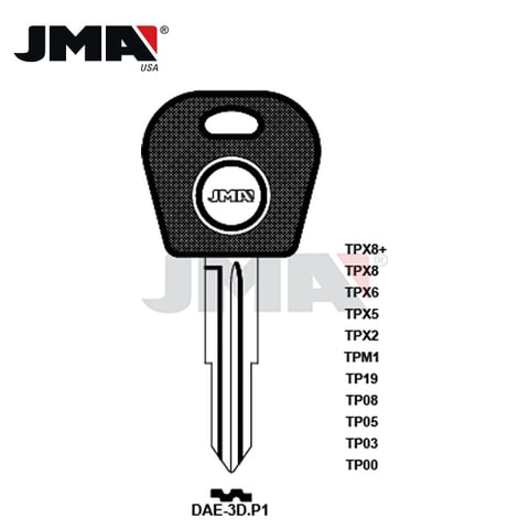 JMA – DWO4R CHIPLESS Transponder Key SHELL / DAE-3DP1
