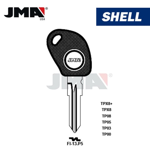 JMA –  GT15RBT5 CHIPLESS Transponder Key SHELL / FI-13.P5