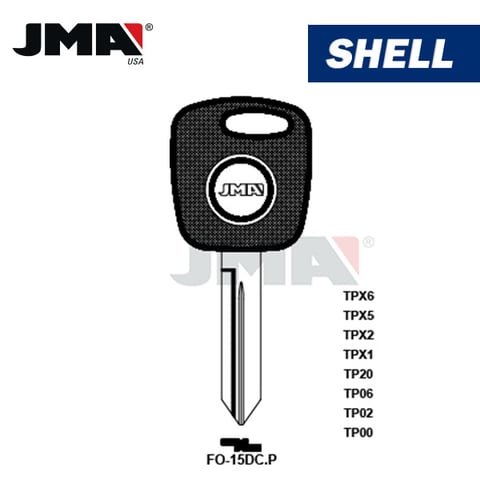 JMA – H72PT CHIPLESS Transponder Key SHELL For Ford / FO-15DC.P