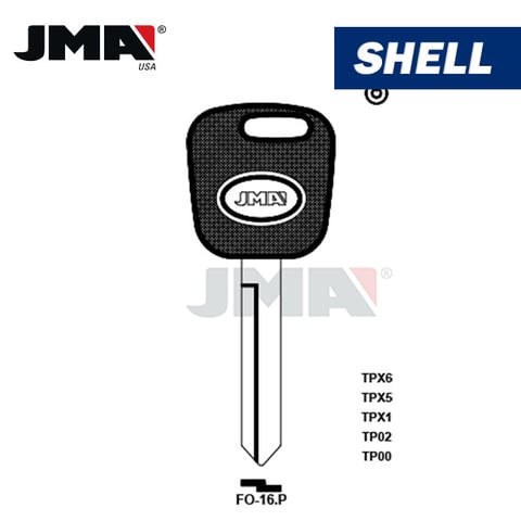 JMA – H73PT CHIPLESS Transponder Key SHELL For Ford / FO-16.P