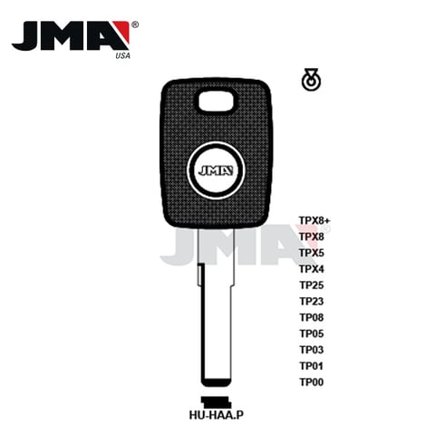 JMA -1998-2006 Audi HU66T1 Transponder Key / TP08HU-HAA.P
