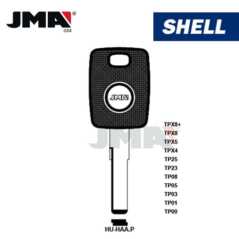 JMA – HU66AT5 CHIPLESS Transponder Key SHELL For HUF / HU-HAA.P
