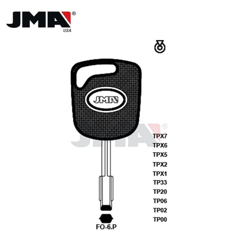 JMA – 2000-2008 Ford / FO21T7 Transponder Key / TP06FO-6.P