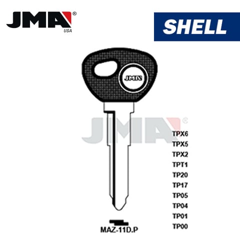 JMA – MAZ24RT5 CHIPLESS Transponder Key SHELL For Mazda / MAZ-11D.P