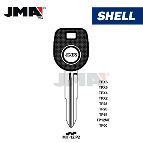 JMA – MIT8PT CHIPLESS Transponder Key SHELL For Mitsubishi / MIT-12.P2