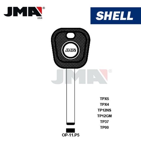 JMA – B120-PT CHIPLESS Transponder Key SHELL For GM / OP-11.P5