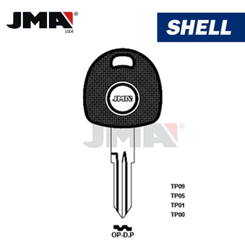 JMA – YM28T5 CHIPLESS GM Transponder Key SHELL / OP-D.P