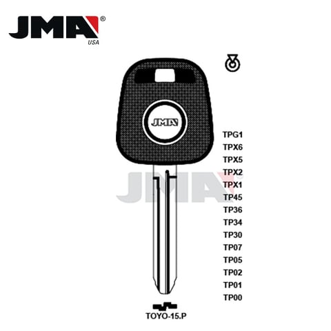 JMA – 1998-2006 Toyota / TOY43AT4 Transponder Key / TP07TOYO-15.P