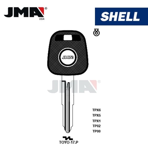 JMA – Toyota CHIPLESS Transponder Key SHELL / TP00TOYO-17.P