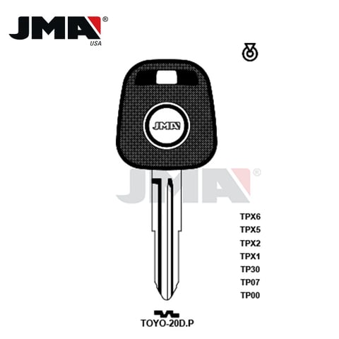 JMA – 2000-2005 Toyota / TOY57-PT MR2 Transponder Key / TP07TOYO-20D.P