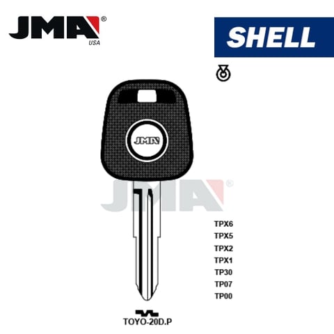 JMA – Toyota TOY57PT CHIPLESS Transponder Key SHELL For Toyota / TP00TOYO-20D.P