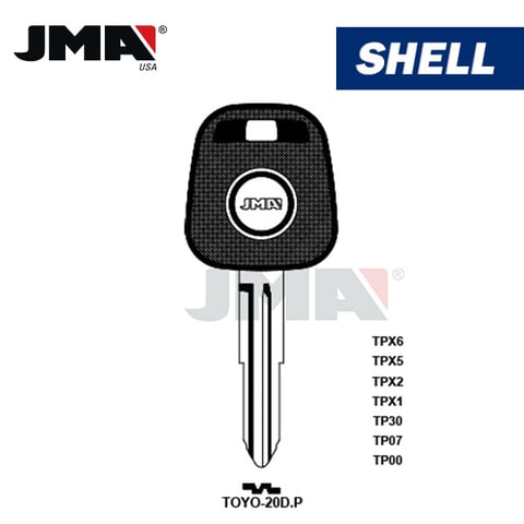 JMA – TOY57PT CHIPLESS Transponder Key SHELL For Toyota / TOYO-20D.P
