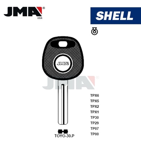 JMA – Toyota TOY48BT4 CHIPLESS Transponder Key SHELL For Lexus / TP00TOYO-30.P