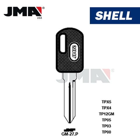 JMA – B97PT CHIPLESS Transponder Key SHELL For GM / GM-27.P