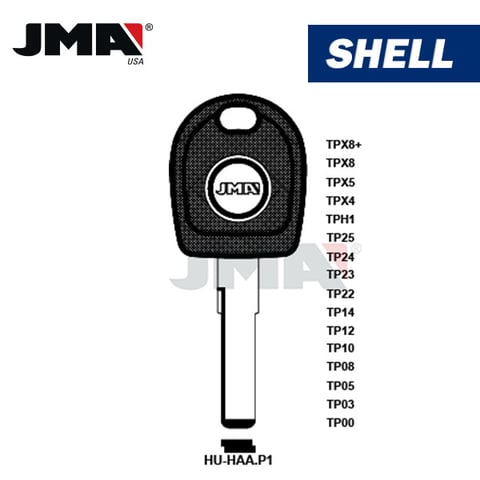 JMA – HU66 CHIPLESS Transponder Key SHELL For Volkswagen / TP00HU-HAA.P1