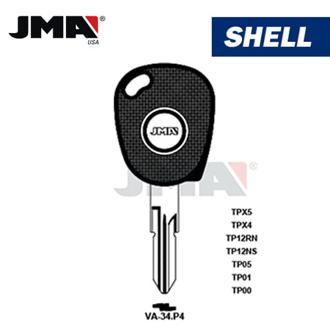 JMA –  VAC102T5 CHIPLESS Transponder Key SHELL / VA-34.P4