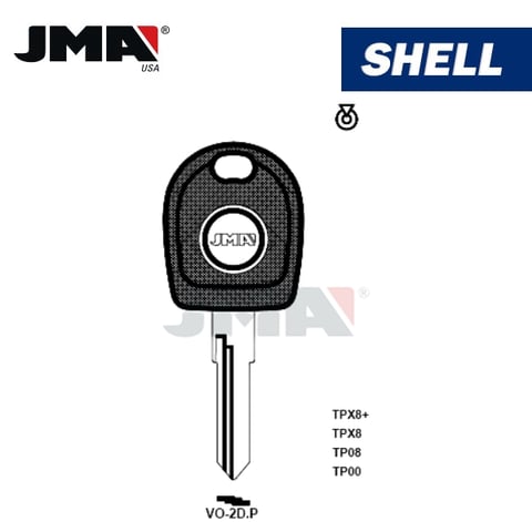 JMA – Volkswagen CHIPLESS Transponder Key SHELL / TP00VO-2D.P