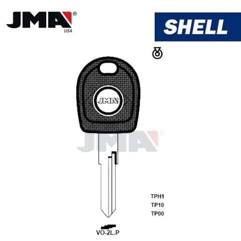 JMA – Volkswagen CHIPLESS Transponder Key SHELL / TP00VO-2L.P