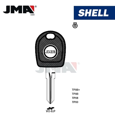 JMA – Volkswagen CHIPLESS Transponder Key SHELL / TP00VO-8.P