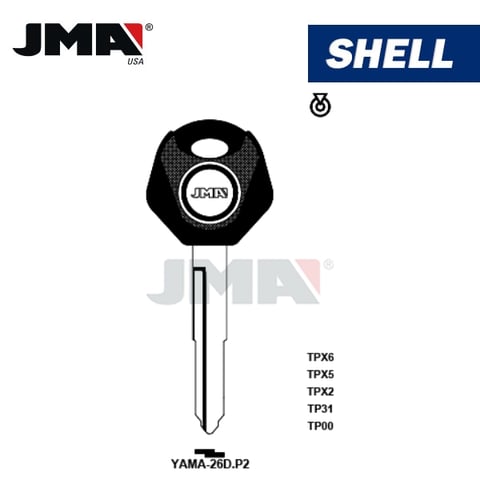 JMA – Yamaha Motorcycle CHIPLESS Transponder Key SHELL With Chip Holder / TP00YAMA-26D.P2
