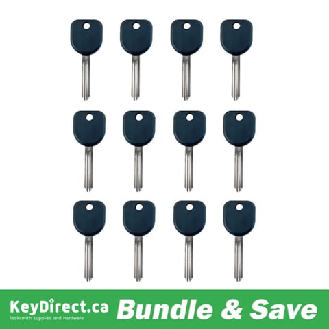 Dozen Pack / NEW STYLE – GM Transponder Key / B111 (Chip 46 Circle+) / W/O Shoulders (Aftermarket)
