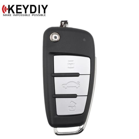 KEYDIY – Audi Style – 3-Button Universal Flip Key / Silver (KD-B02)