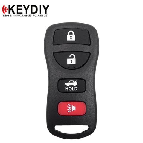 KEYDIY – Nissan Style / 4-Button Universal Keyless Entry Remote – Black (KD-B36-4)