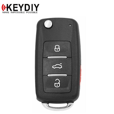 KEYDIY – VW Style / 4-Button Universal Flip Key Remote w/ Integrated Chip (KD-NB08-3+1)
