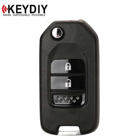 KEYDIY – Honda Style / 2-Button Universal Flip Key w/ Integrated Chip (KD-NB10-2)