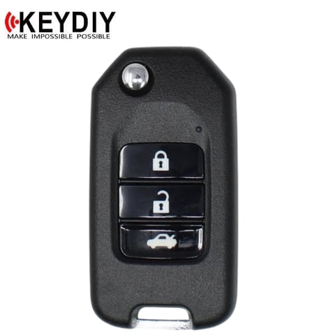 KEYDIY – Honda Style / 3-Button Universal Flip Key w/ Integrated Chip (KD-NB10-3)