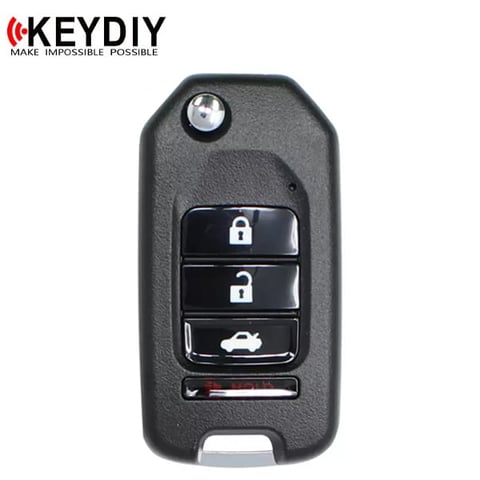 KEYDIY – Honda Style / 4-Button Universal Flip Key Blank w/ Integrated Chip (KD-NB10-4)
