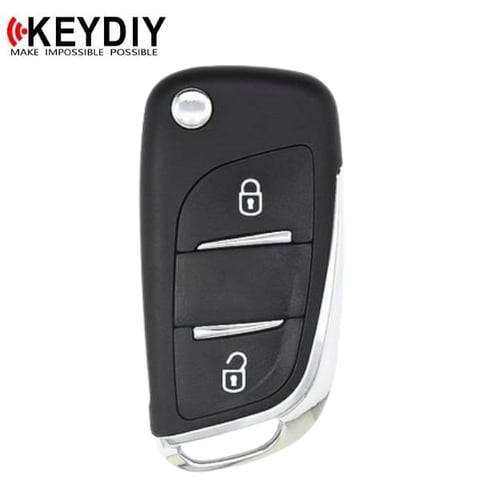 KEYDIY – Peugeot / Citroen Style / 2-Button Universal Flip Key w/ Integrated Chip (KD-NB11-2)