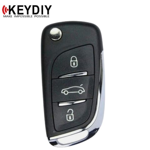 KEYDIY – Peugeot / Citroen Style / 3-Button Universal Flip Key w/ Integrated Chip (KD-NB11-3)