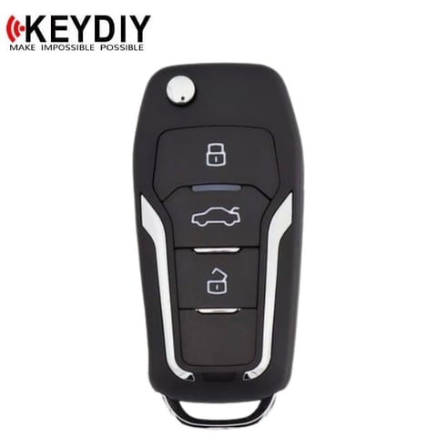 KEYDIY – Ford Style / 3-Button Universal Flip Key w/ Integrated Chip (KD-NB12-3)