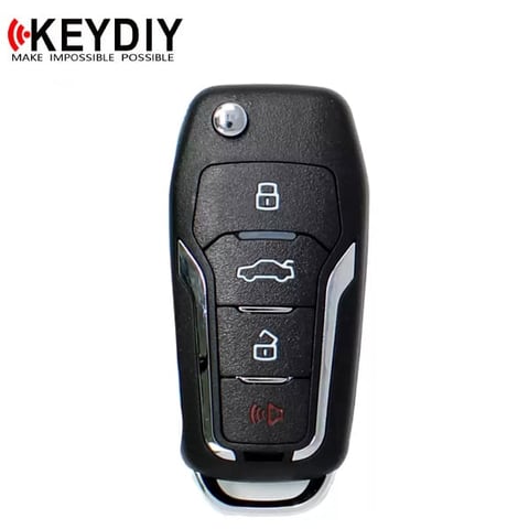 KEYDIY – Ford Style / 4-Button Universal Flip Key w/ Integrated Chip (KD-NB12-4)