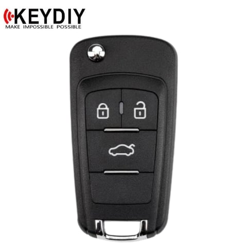 KEYDIY – Chevrolet Style / 3-Button Universal Flip Key w/ Integrated Chip (KD-NB18-3)