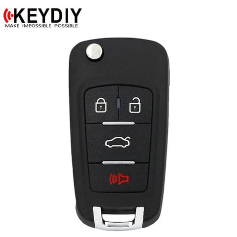 KEYDIY – GM Style / 4-Button Universal Flip Key Remote w/ Integrated Chip (KD-NB18)