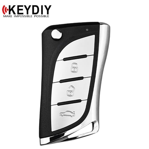 KEYDIY – Lexus Style / 3-Button Universal Flip Key w/ Integrated Chip (KD-NB24-3)