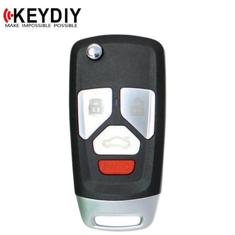 KEYDIY – Audi Style / 4-Button Universal Flip Key w/ Integrated Chip (KD-NB27-3+1)